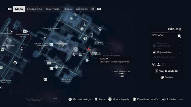 Control Resonant - Misi�n Fotograma congelado - Localizaci�n en el mapa de la c�mara paranormal 08
