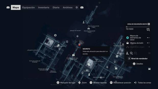 Control Resonant - Localizaci�n en el mapa de la escena del dibujo del cuaderno de Dylan Fiesta de Halloween