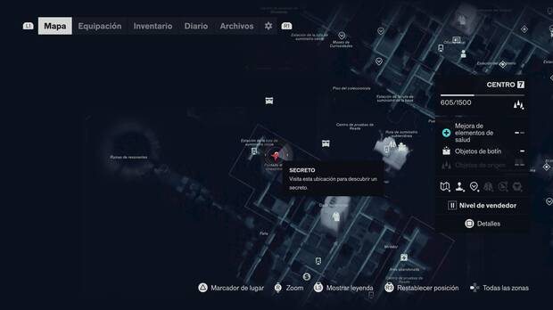 Control Resonant - Localizaci�n en el mapa de la escena del dibujo del cuaderno de Dylan Para�so de las aves
