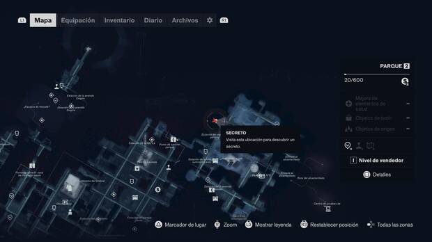 Control Resonant - Localizaci�n en el mapa de la escena del dibujo del cuaderno de Dylan Drag�n