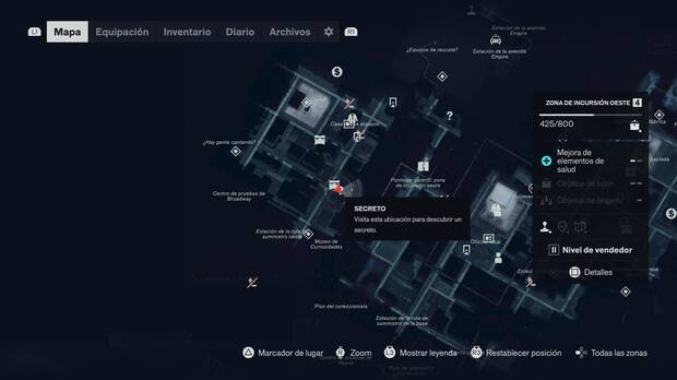 Control Resonant - Localizaci�n en el mapa del escondite secreto de la tienda Urban Fresh Mart