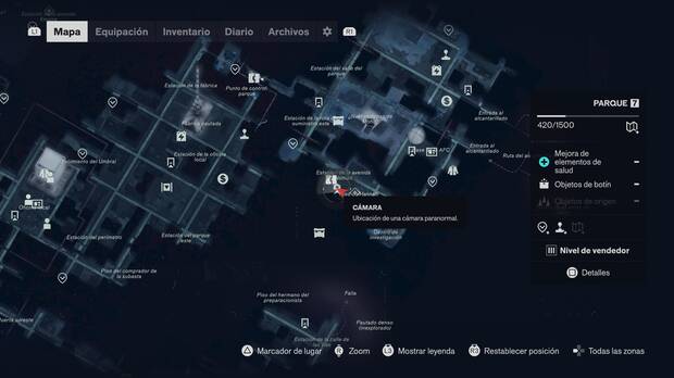 Control Resonant - Misi�n Fotograma congelado - Localizaci�n en el mapa de la c�mara paranormal 09