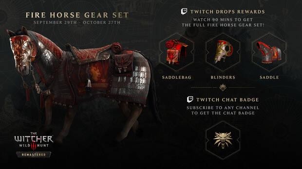 The Witcher 3: Wild Hunt - Remastered Twitch Drops con DLC gratis para el juego