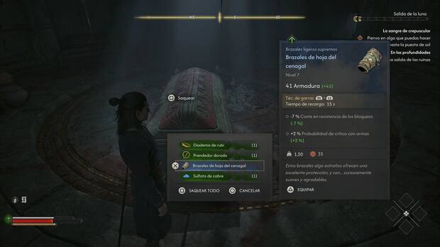 The Blood of Dawnwalker - En las profundidades; objetos del sarcófag de las ruinas