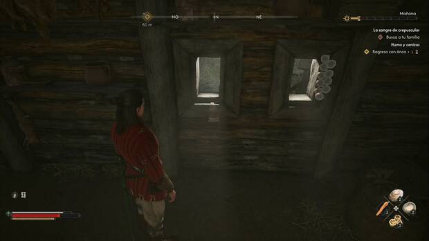 The Blood of Dawnwalker - Humo y cenizas; ubicaci�n te trozo de tela en una de las ventanas de la cocina