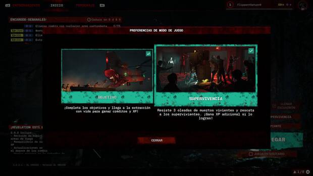 Contamos con modos de juego principales que se suman a los tutoriales.