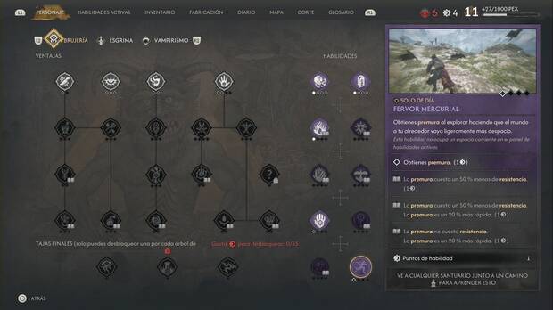 The Blood of Dawnwalker - Mejores habilidades; men� de habilidades de Brujer�a con Fervor mercurial destacado