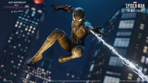 Nuevo traje para Spider-Man Remastered inspirado en Spider-Man No Way Home