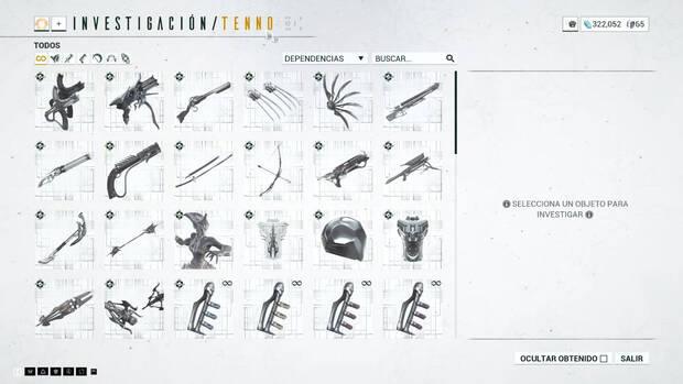Guía Warframe - Todas las investigaciones y planos del Laboratorio Tenno