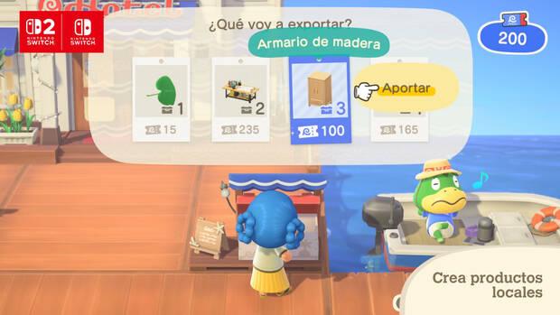 Animal Crossing: New Horizons - Donar proyectos de bricolaje para el hotel