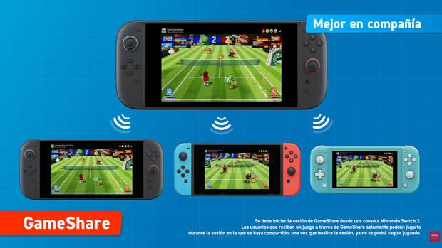 Jugar a Mario Tennis Fever desde una Switch 1 gracias a la funci�n GameShare
