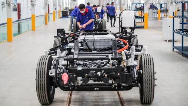Fbrica de coches elctricos en China