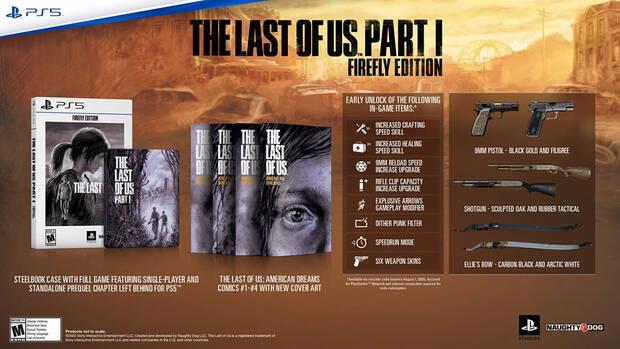 Contenidos de la Firefly Edition de The Last of Us Parte I