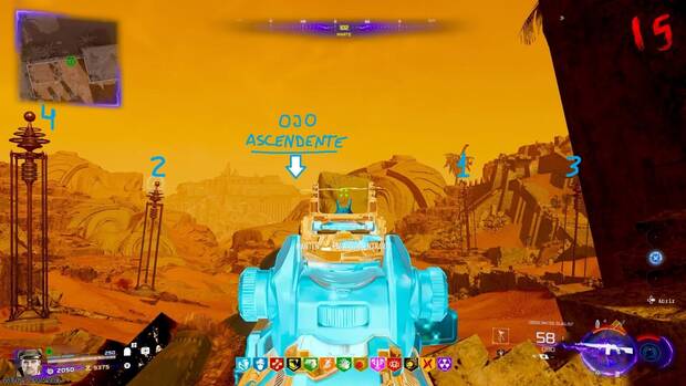 CoD Black Ops 7 Zombis Astra Malorum - Atraer al Ojo Ascendente disparando a las bobinas de Marte