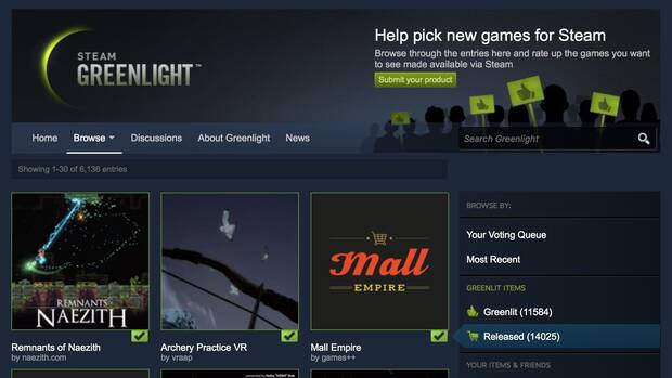 Valve elimina el sistema de publicacin Steam Greenlight Imagen 2