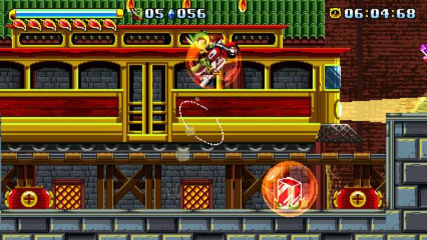 Como en el cl�sico Alex Kidd, podremos conducir una moto.