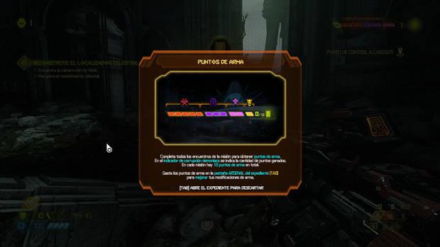 Guía DOOM Eternal - Misión 2: Exultia - Encuentros de enemigos y puntos de mejora de armas