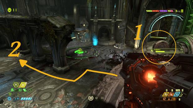 Guía DOOM Eternal - Misión 9: Taras Nabad - Segundo puzzle de estatuas