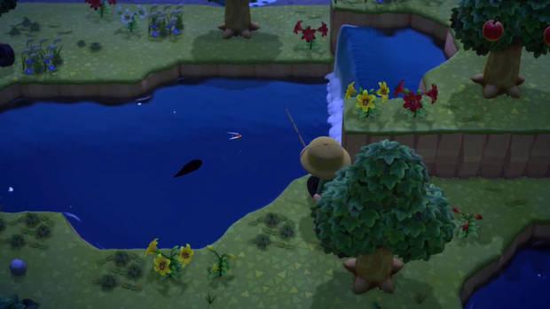 Sombra de las tortugas de caparazón blando en Animal Crossing New Horizons