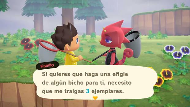 Conseguir efigies de bichos de Kamilo en Animal Crossing: New Horizons