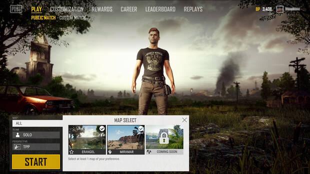 PUBG estrenará una opción de selección de mapa en su interfaz Imagen 2