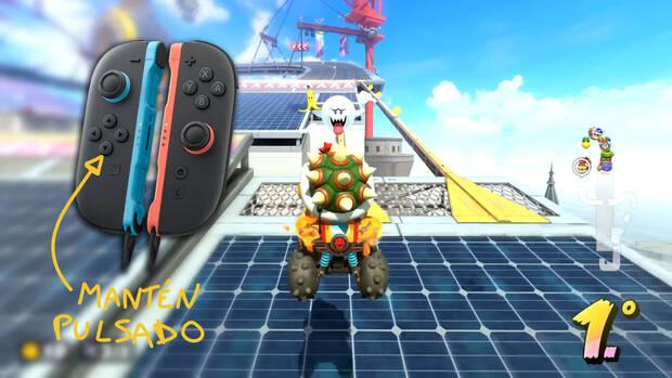 Mario Kart World - Cómo rebobinar para ir hacia atrás en carreras
