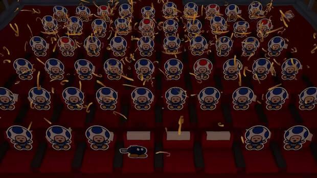 Todos los Toads rescatados en Gran teatro imperial de Paper Mario The Origami King - Toad #02