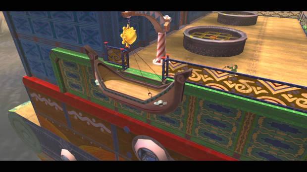 The Legend of Zelda Skyward Sword HD - Galeón de las arenas: barca en la grúa