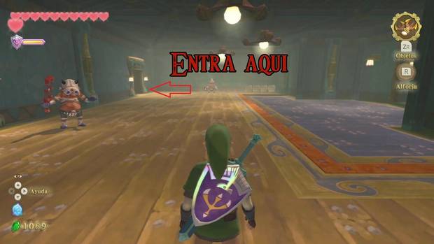 The Legend of Zelda Skyward Sword HD - Galeón de las arenas: puerta para el mapa de la mazmorra