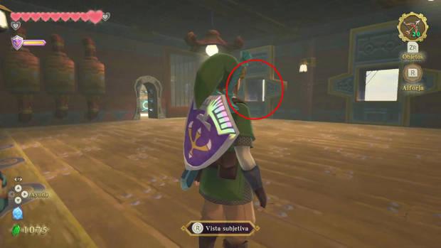 The Legend of Zelda Skyward Sword HD - Galeón de las arenas: ventana hacia el piso nv -3