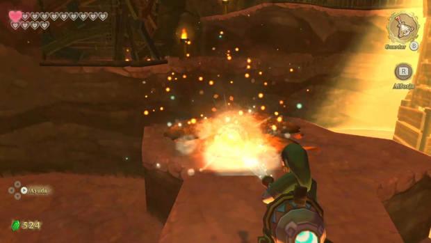 The Legend of Zelda Skyward Sword HD - Estrofa de Eldin: limpiando lava con el ánfora
