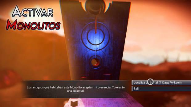 No Man's Sky - Localizar portales desde los monolitos