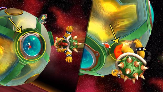 Super Mario Galaxy - Punto débil del jefe Bowser