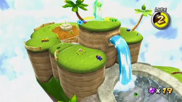 Algo brilla en el fondo de las aguas al 100% en Super Mario Galaxy 02