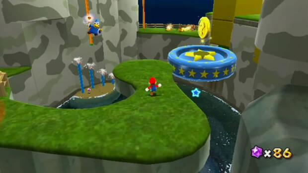 Paseo aéreo con lanzador de agua al 100% en Super Mario Galaxy 02