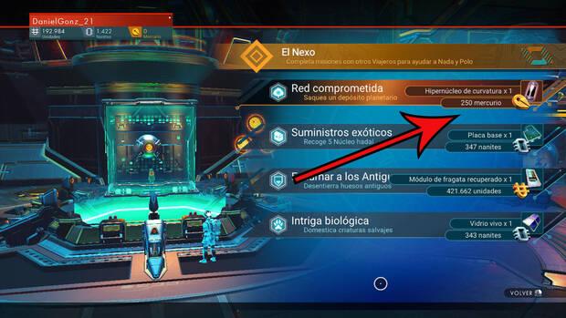 Cómo conseguir mercurio en No Man's Sky