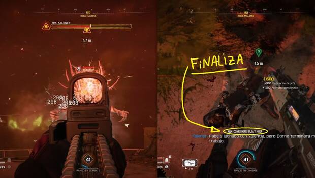 Call of Duty: Black Ops 7 - Derrotar al jefe final Dr. Falkner y ver la cinemtica final secreta de la campaa