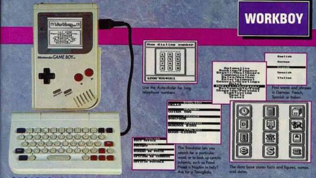 Folleto de WorkBoy, el accesorio perdido de GameBoy.