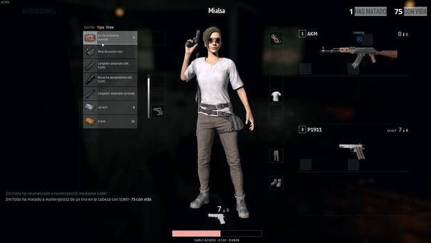 En el inventario ser� posible mejorar las armas con distintos complementos.
