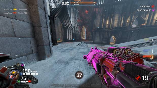 Portar el Quad Damage nos permitirá hacer mucho más daño.