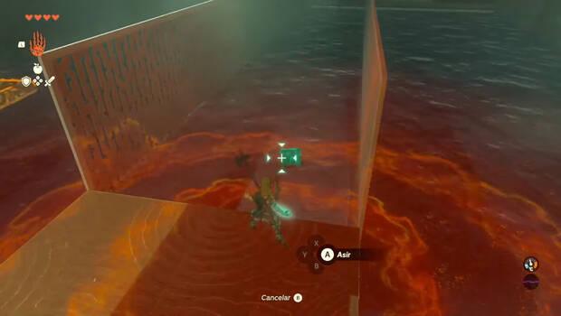 The Legend of Zelda Tears of the Kingdom - Santuarios del Pantano de Lanayru y Necluda occidental: atraer el cofre en el agua del Santuario de Suq'aroqu