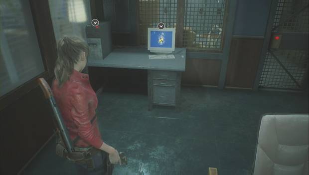 Resident Evil 2 - Encuentra los 3 medallones: ordenador de la oficina STARS