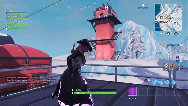 Fortnite Desafíos Semana 5 T7: Baila en la cima de varias torres: torre de control aéreo