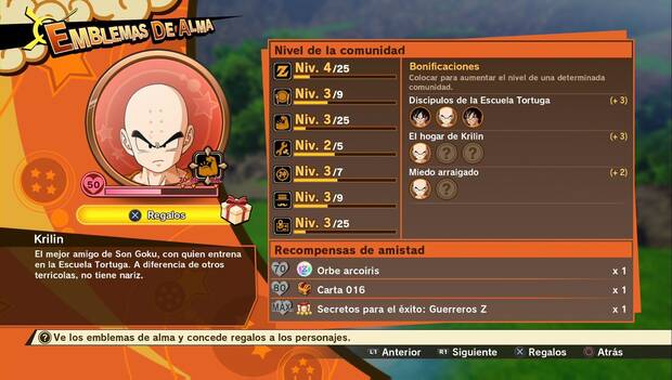 Dragon Ball Z Kakarot - Emblemas de alma: Emblema de Krilin