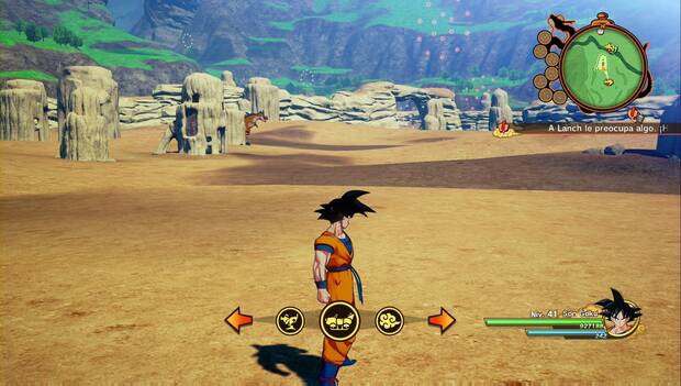 Dragon Ball Z Kakarot - Vehículo: menú de selección de vehículo