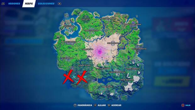 Fortnite - Ubicación de barriles de sorbete