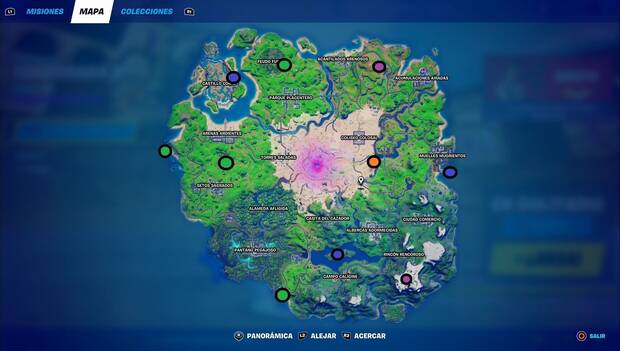 Fortnite - Mapa de monedas PE: Semana 7
