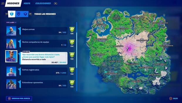 Fortnite Battle Royale - Listado de misiones raras