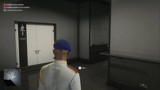 Hitman 3 - Caída de poder: camino para bajar por el edificio