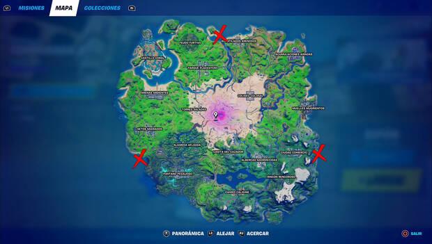 Fortnite - Ubicación de los búnkeres